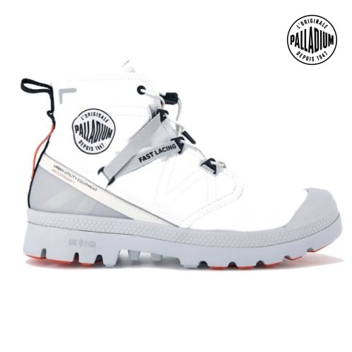 Palladium Pampa Travel Lite+ Waterproof Men's Boots White | UK J751-AYF